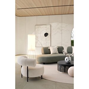 Berjer Ayaklı Tekli Koltuk, Pofuduk Berjer , Bebek Emzirme Koltugu Beyaz