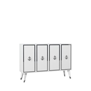 8189km-32dd Konsol,kahve Köşesi̇,ayakkabilik,ofi̇s Evrak Dolabi,mutfak Ki̇ler Dolabi,tv Üni̇tesi̇-BEYAZ-GÜMÜŞ