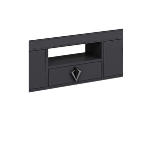 1315dropdd-32 Duvara Montaj Tv Sehpasi-ANTRASİT-SİYAH-GÜMÜŞ