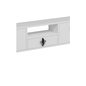 1315dropdd-32 Duvara Montaj Tv Sehpasi-BEYAZ-SİYAH-GÜMÜŞ