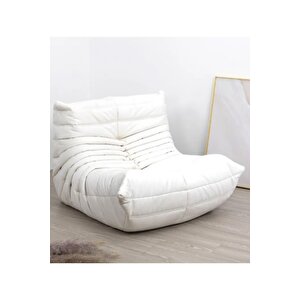 Desi̇n Pofuduk Berjer , Tekli Koltuk , Tekli Berjer Koltuk , Modern Berjer Beyaz