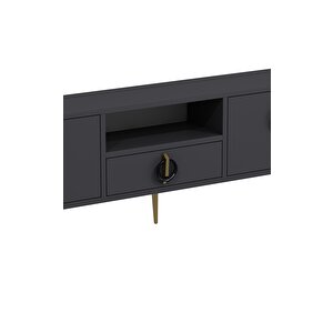 1318dropdd-32 Tv Sehpasi-antrasit-altın-siyah