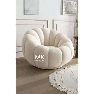 Pofuduk Berjer , Tekli Koltuk , Tekli Berjer Koltuk ,tekli Teddy , Bebek Emzirme Koltugu Kırık Beyaz