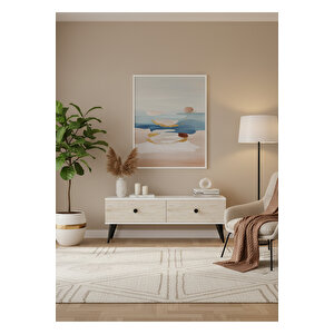 Tsa1202bt - Mona Tv Stand Beyaz-traverten 120cm