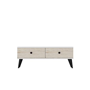 Tsa1202bt - Mona Tv Stand Beyaz-traverten 120cm