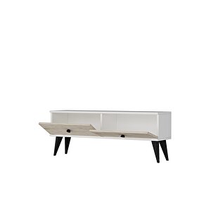 Tsa1202bt - Mona Tv Stand Beyaz-traverten 120cm