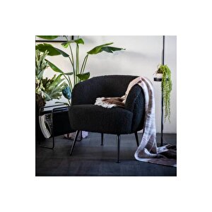 Desi̇n Berjer , Metal Berjer, Tekli Koltuk , Berjer Teddy,teddy Siyah