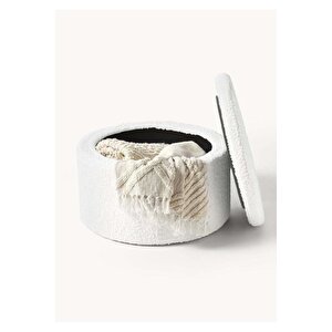 Desin Sandıklı Puf .bench Makyaj Pufu . Puf Minder,makyaj Pufu Beyaz