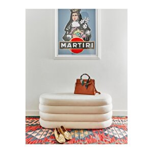 Desi̇n Relax Teddy Bench, Puf, Ayak Ucu , Bench Bej