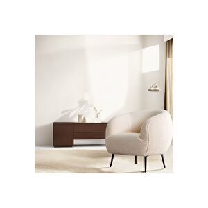 Desi̇n Berjer , Metal Berjer, Tekli Koltuk , Berjer Teddy,teddy Krem