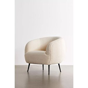 Desi̇n Berjer , Metal Berjer, Tekli Koltuk , Berjer Teddy,teddy Krem