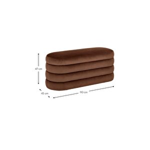 Desi̇n Relax Teddy Bench, Puf, Ayak Ucu , Bench Bordo