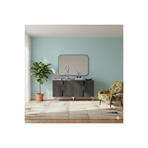 Ka1516as Meyra Konsol, Kahve Köşesi̇, Tv Sehpasi Antrasi̇t-silver 150cm