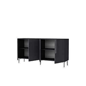 Ka1516as Meyra Konsol, Kahve Köşesi̇, Tv Sehpasi Antrasi̇t-silver 150cm