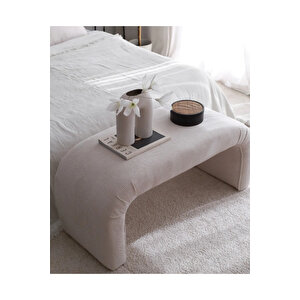 Desi̇n Puf C Puf U Puf Yumuşak Puf Bench Krem