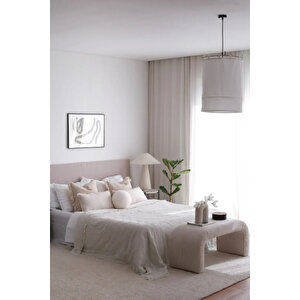 Desi̇n Puf C Puf U Puf Yumuşak Puf Bench Krem