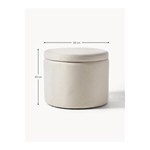 Desin Sandıklı Puf .bench Makyaj Pufu . Puf Minder,makyaj Pufu Bej