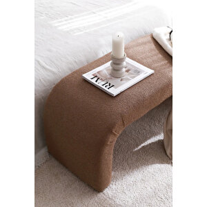 Desi̇n Puf C Puf U Puf Yumuşak Puf Bench Kahverengi