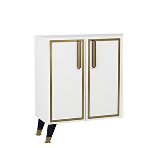 8194km-128dd Konsol,kahve Köşesi̇,ayakkabilik,ofi̇s Evrak Dolabi,mutfak Ki̇ler Dolabi,tv Üni̇tesi̇-beyaz-altın