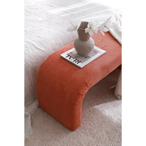 Desi̇n Puf C Puf U Puf Yumuşak Puf Bench Turuncu
