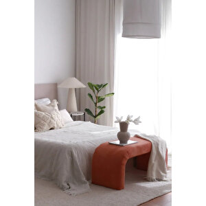 Desi̇n Puf C Puf U Puf Yumuşak Puf Bench Turuncu