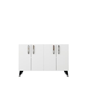 8191km-128dd Konsol,kahve Köşesi̇,ayakkabilik,ofi̇s Evrak Dolabi,mutfak Ki̇ler Dolabi,tv Üni̇tesi̇-BEYAZ-GÜMÜŞ