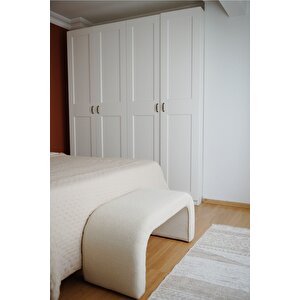 Desi̇n Puf C Puf U Puf Yumuşak Puf Bench Beyaz