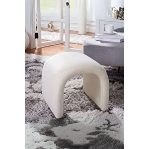 Desi̇n Puf C Puf U Puf Yumuşak Puf Bench Beyaz