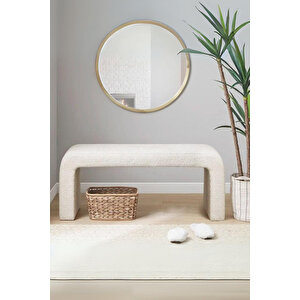 Desi̇n Puf C Puf U Puf Yumuşak Puf Bench Beyaz