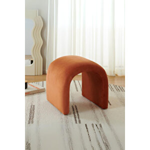 Desi̇n Puf C Puf U Puf Yumuşak Puf Bench Turuncu