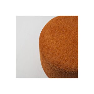 " Deco - Puf " - Yuvarlak Puf Turuncu Turuncu