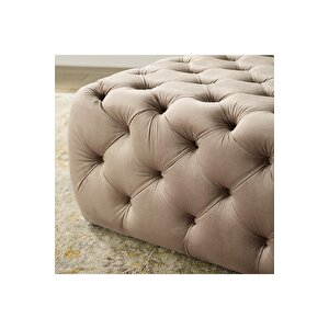 Kapitoneli Kare Puf/bench/orta Sehpa 100*100 Cm Yükseklik 40 Cm Bej