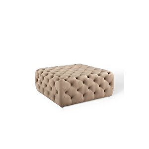 Kapitoneli Kare Puf/bench/orta Sehpa 100*100 Cm Yükseklik 40 Cm Bej