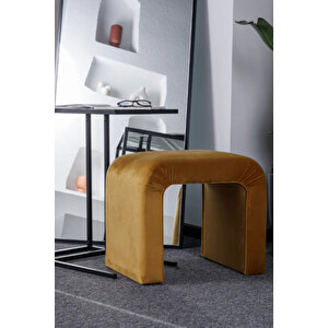 Desi̇n Puf C Puf U Puf Yumuşak Puf Bench Hardal Sarısı