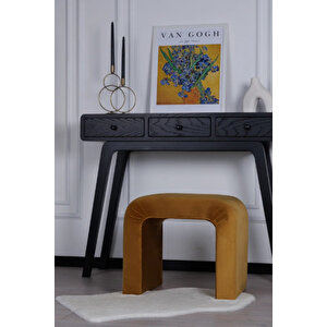 Desi̇n Puf C Puf U Puf Yumuşak Puf Bench Hardal Sarısı