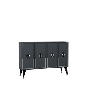 8187km-32dd Konsol,kahve Köşesi̇,ayakkabilik,ofi̇s Evrak Dolabi,mutfak Ki̇ler Dolabi,tv Üni̇tesi̇-antrasit-gümüş