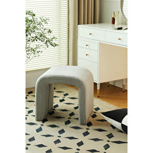 Desi̇n Puf C Puf U Puf Yumuşak Puf Bench Gri