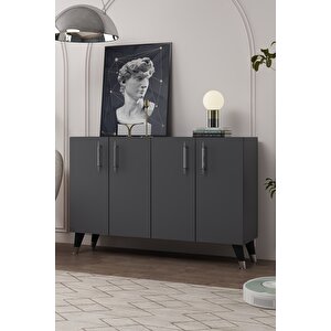 8190km-128dd Konsol,kahve Köşesi̇,ayakkabilik,ofi̇s Evrak Dolabi,mutfak Ki̇ler Dolabi,tv Üni̇tesi̇-ANTRASİT-GÜMÜŞ Antrasit Gümüş