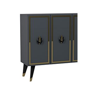 8188km-32dd Konsol,kahve Köşesi̇,ayakkabilik,ofi̇s Evrak Dolabi,mutfak Ki̇ler Dolabi,tv Üni̇tesi̇-antrasit-antrasit-siyah