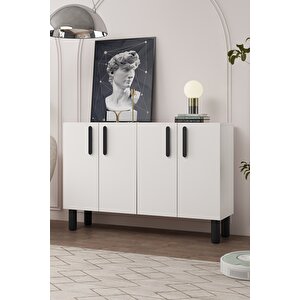 8192km-128dd Konsol,kahve Köşesi̇,ayakkabilik,ofi̇s Evrak Dolabi,mutfak Ki̇ler Dolabi,tv Üni̇tesi̇-BEYAZ-SİYAH Beyaz-Siyah