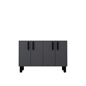 8192km-128dd Konsol,kahve Köşesi̇,ayakkabilik,ofi̇s Evrak Dolabi,mutfak Ki̇ler Dolabi,tv Üni̇tesi̇-ANTRASİT-SİYAH