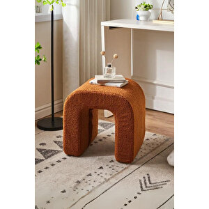 Desi̇n Puf C Puf U Puf Yumuşak Puf Bench Turuncu