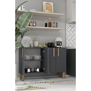 8192km-128dd Konsol,kahve Köşesi̇,ayakkabilik,ofi̇s Evrak Dolabi,mutfak Ki̇ler Dolabi,tv Üni̇tesi̇-ANTRASİT-SAFİRMEŞE Antrasit-Safirmeşe