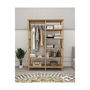 Lusso Elbise Dolabı - Vestiyer - Gardolap - Minimalist Mdf^lam Ve Ahşap Ayak Tasarımıyla Tinyhouse