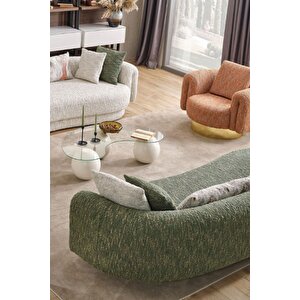 Desi̇n,top Ayaklı Orta Sehpa, 3 Toplu Sehpa,top Sehpa,orta Sehpa,fasulye Sehpa Beyaz