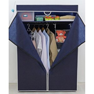 Prado Basic Çelik Profilli Bez Dolap - Lacivert