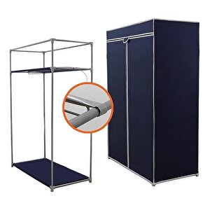 Prado Basic Çelik Profilli Bez Dolap - Lacivert