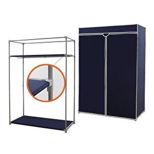 Prado Basic Çelik Profilli Bez Dolap - Lacivert