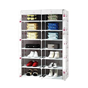 Teknor İstanbul Temalı 2 Bölmeli Plastik Bez Dolap Ayakkabılık