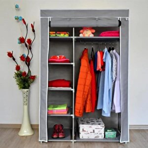 Prado Elit Yandan Raflı Çelik Profilli Bez Dolap